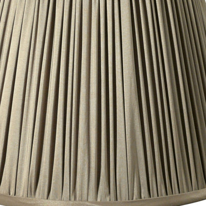 Ash Gray Taffeta Pleated Empire Lamp Shade