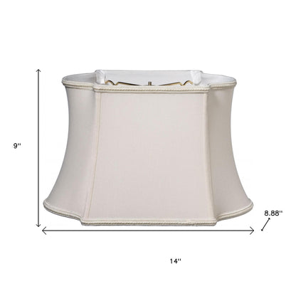 14" Cream Premium Oblong Shantung Lampshade