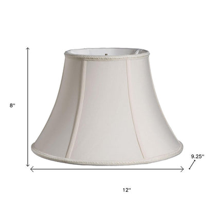 Cream Shantung Silk Oval Lamp Shade