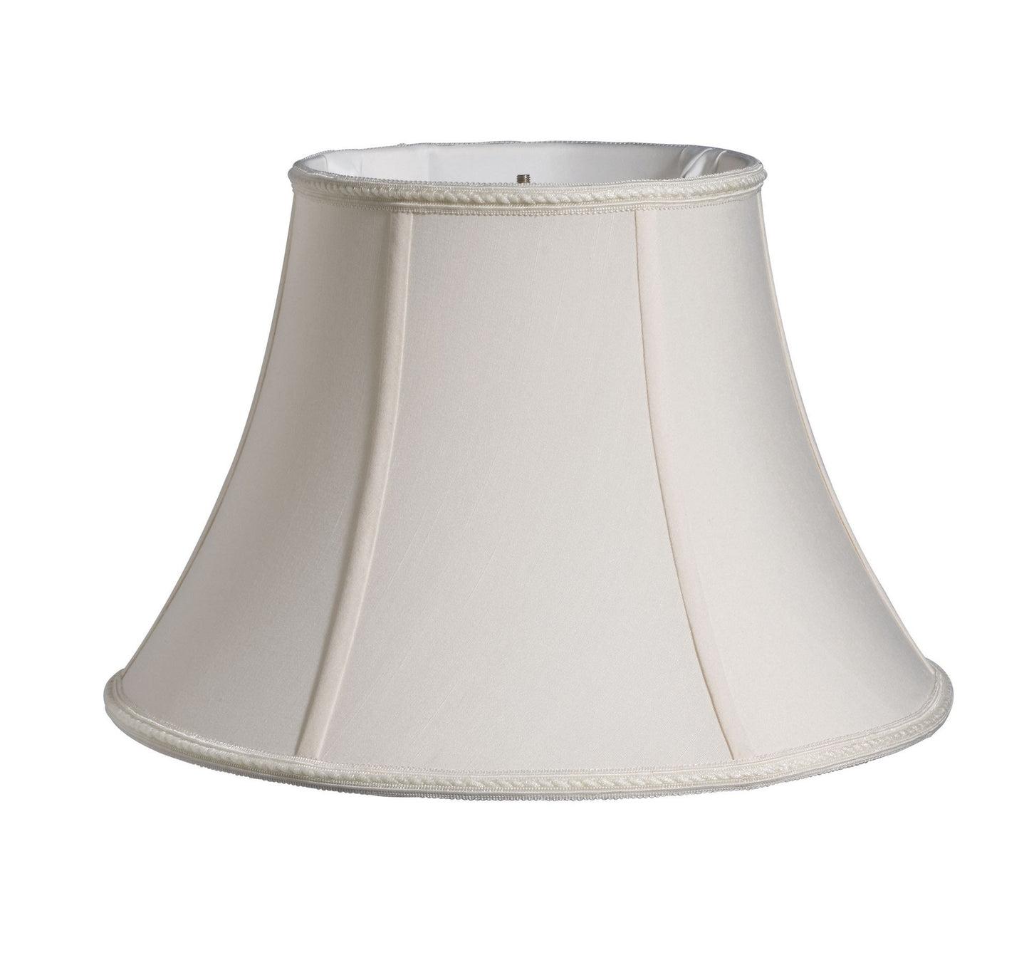 12" Cream Slanted Oval  Shantung Lampshade