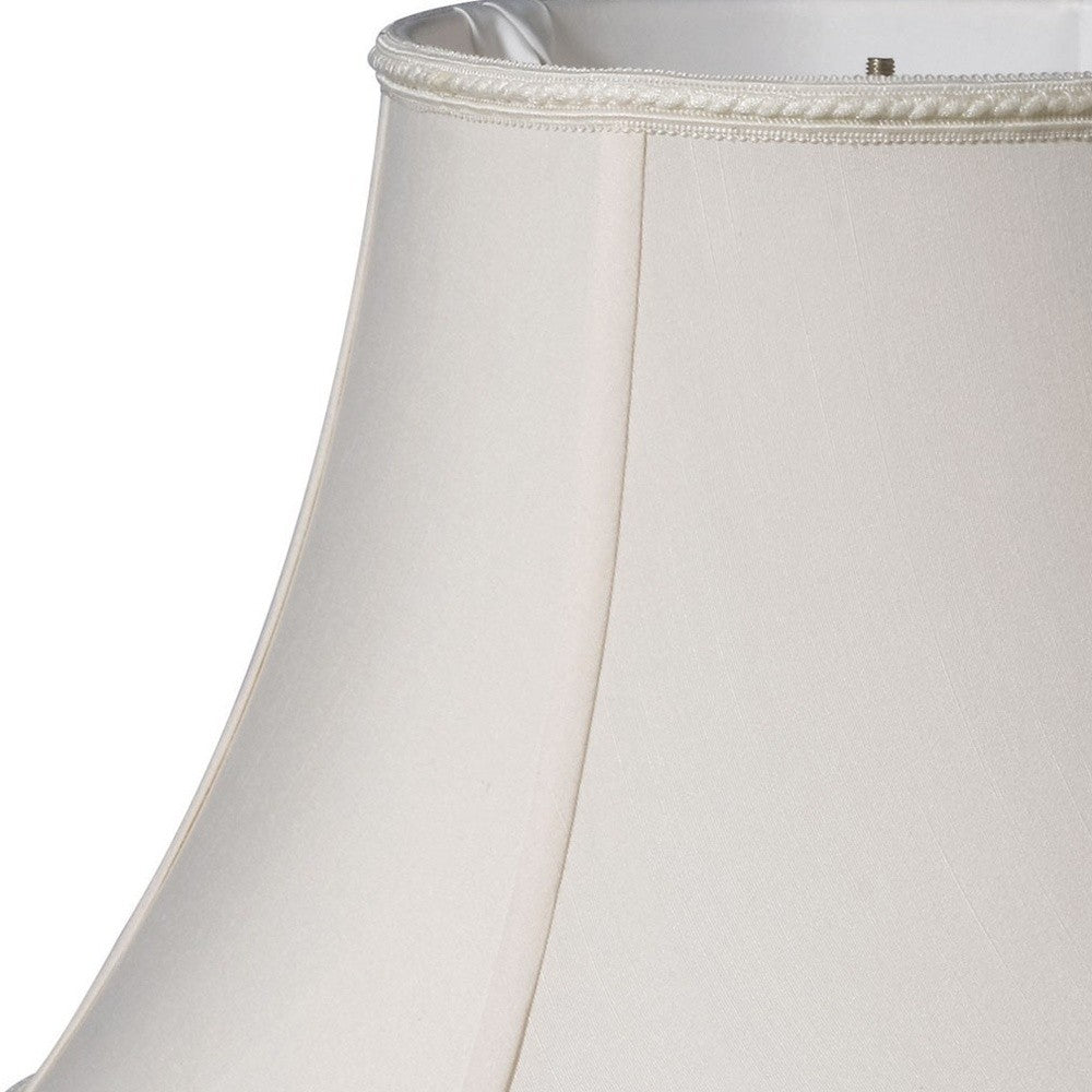 White Shantung Silk Bell Lamp Shade