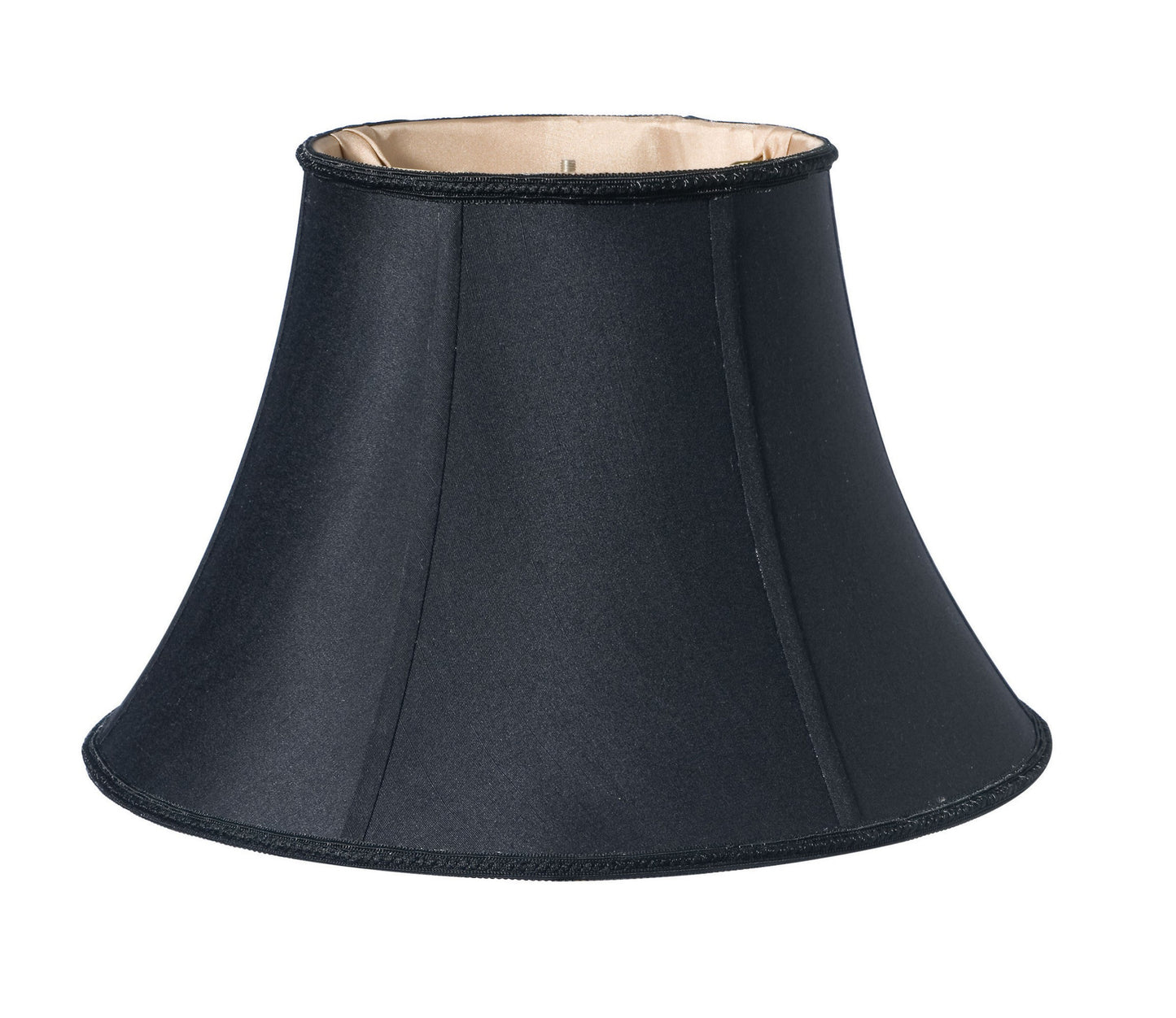 16" Black with Bronze Lining Slanted Oval Shantung Lampshade