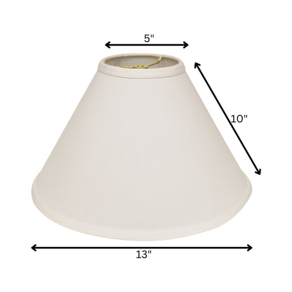 13" White Deep Cone No Slub Lampshade