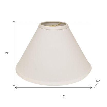 13" White Deep Cone No Slub Lampshade