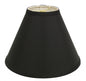 Black Shantung Silk Cone Lamp Shade