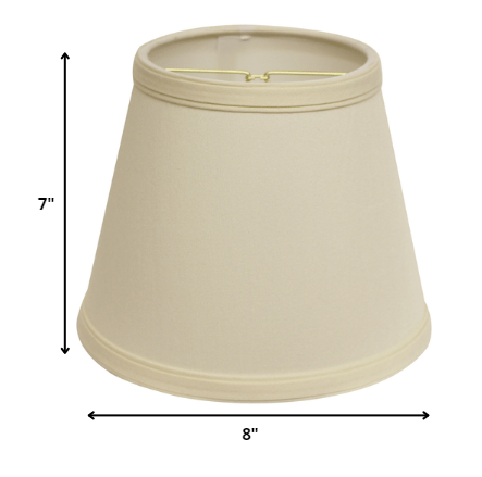 8" Ivory Empire Hardback Slanted No Slub Lampshade