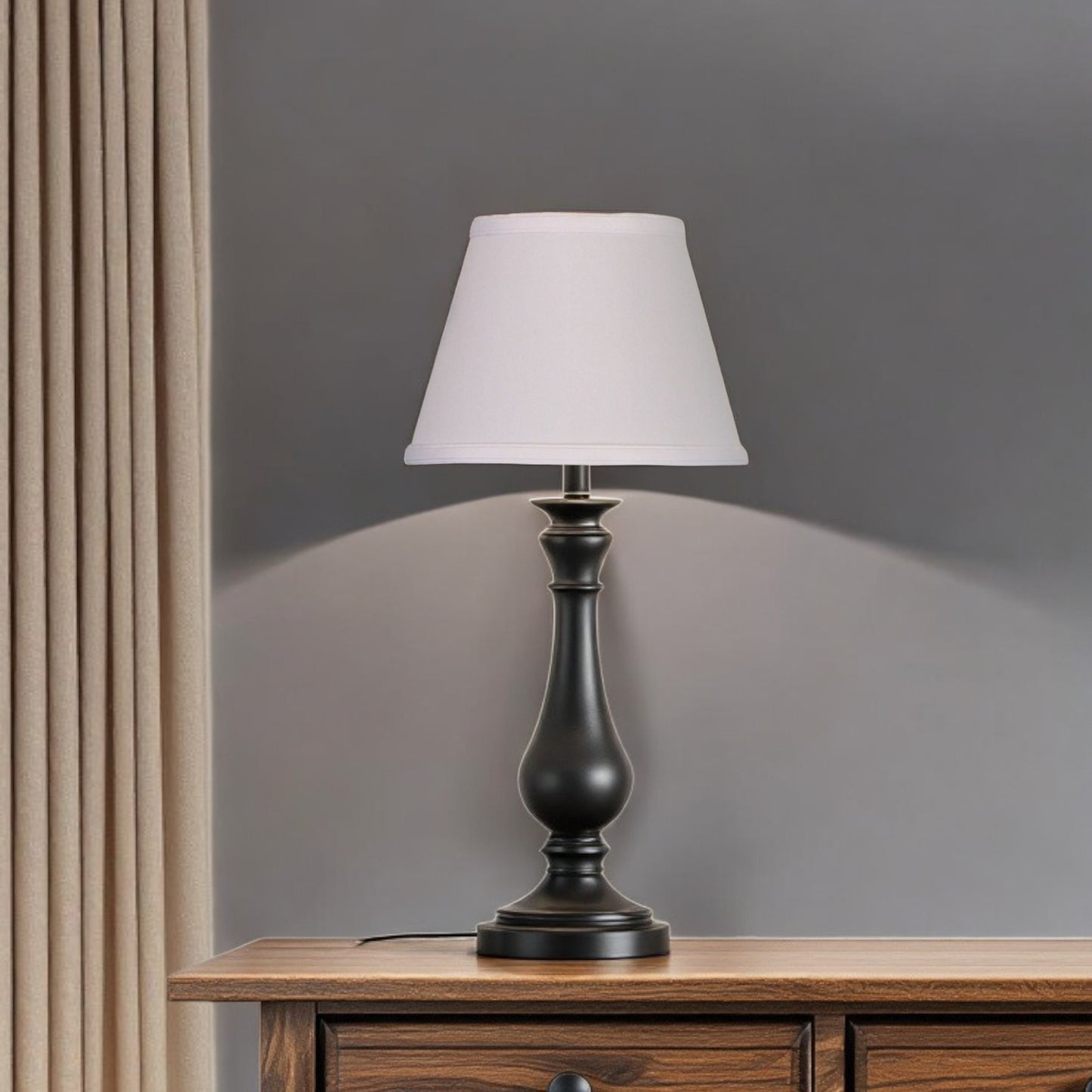 White No Slub Innsbruck Empire Lamp shade 8 Bottom