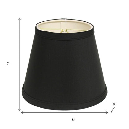 Black Shantung Silk Empire Lamp Shade