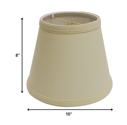 10" Parchment Biege Empire Hardback Slanted Linen Lampshade