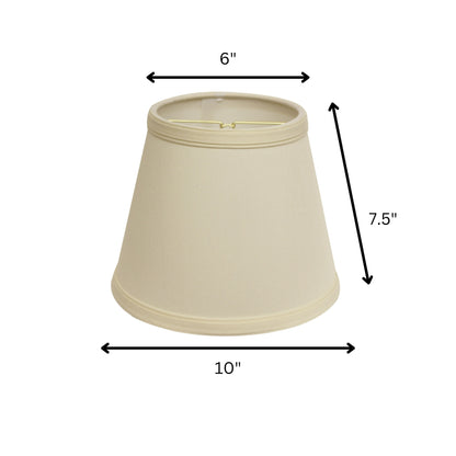 10" Ivory Empire Hardback Slanted No Slub Lampshade