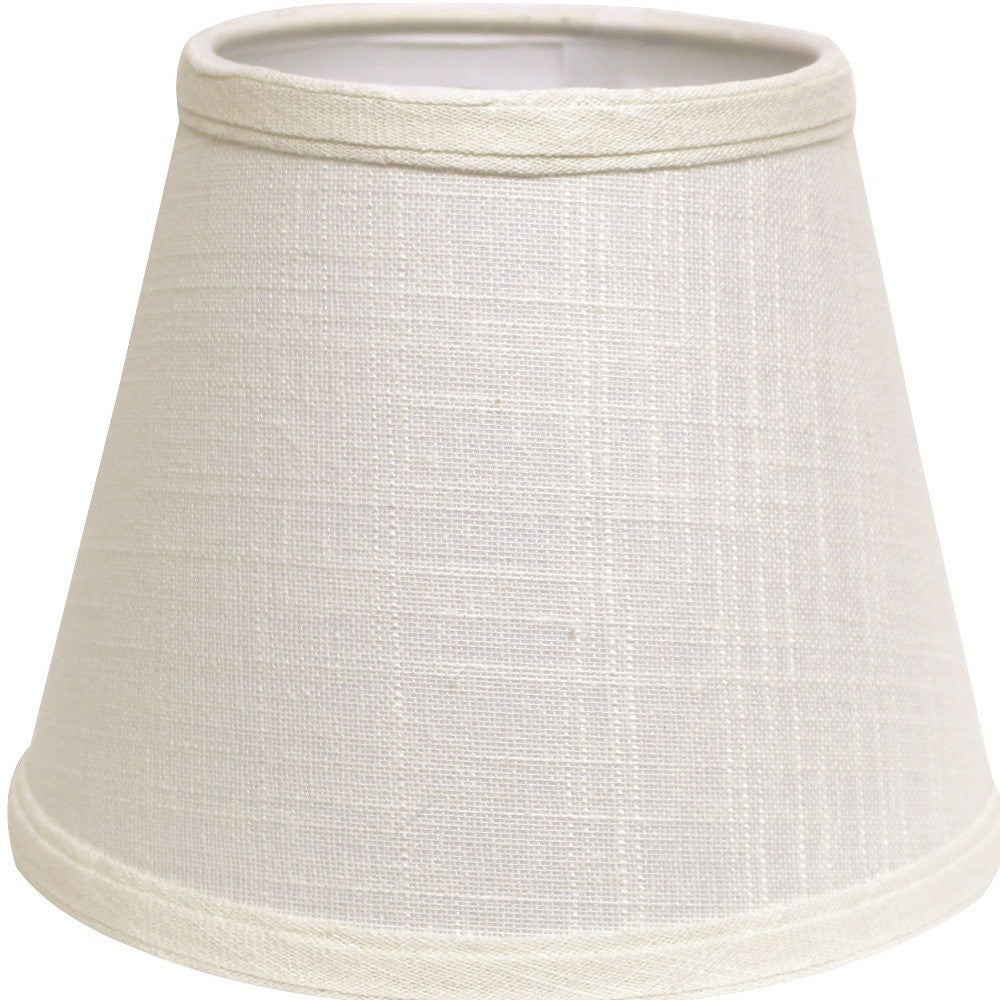 12" Off White Empire Hardback Slanted Linen Lampshade WF