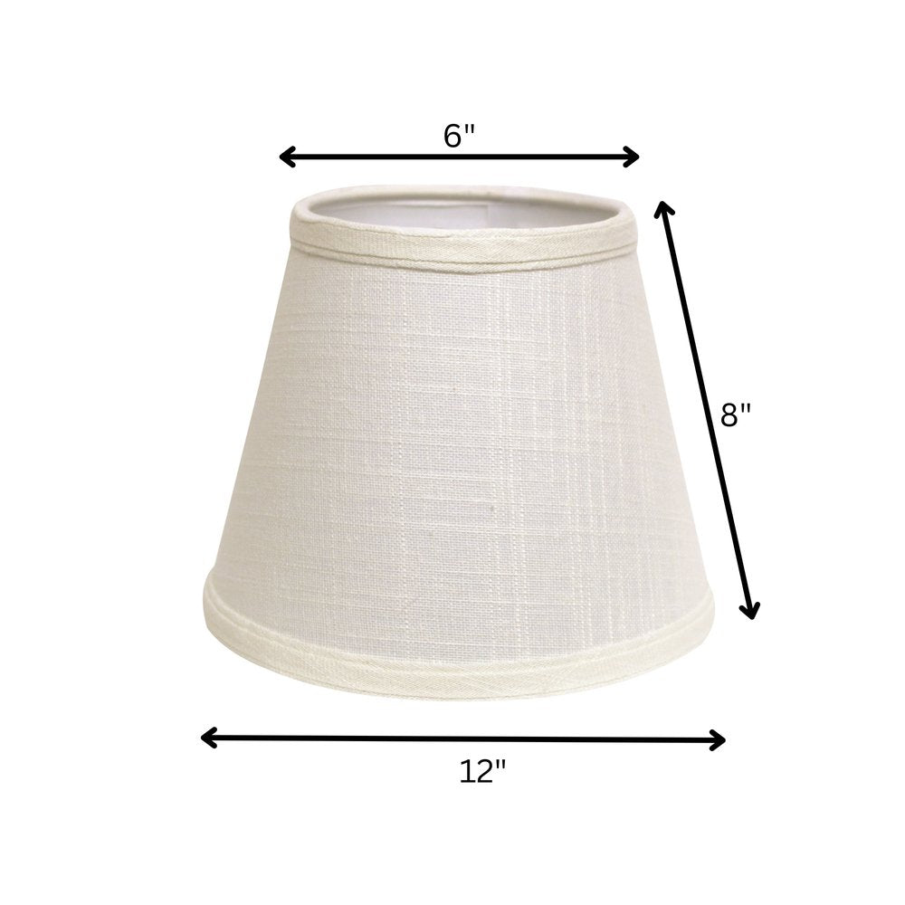 White Linen Empire Lamp Shade