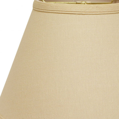 12" Parchment Beige Empire Hardback Slanted Linen Lampshade WF