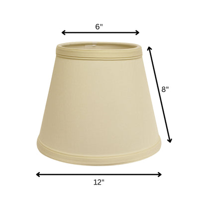 12" Ivory Empire Hardback Slanted No Slub Lampshade