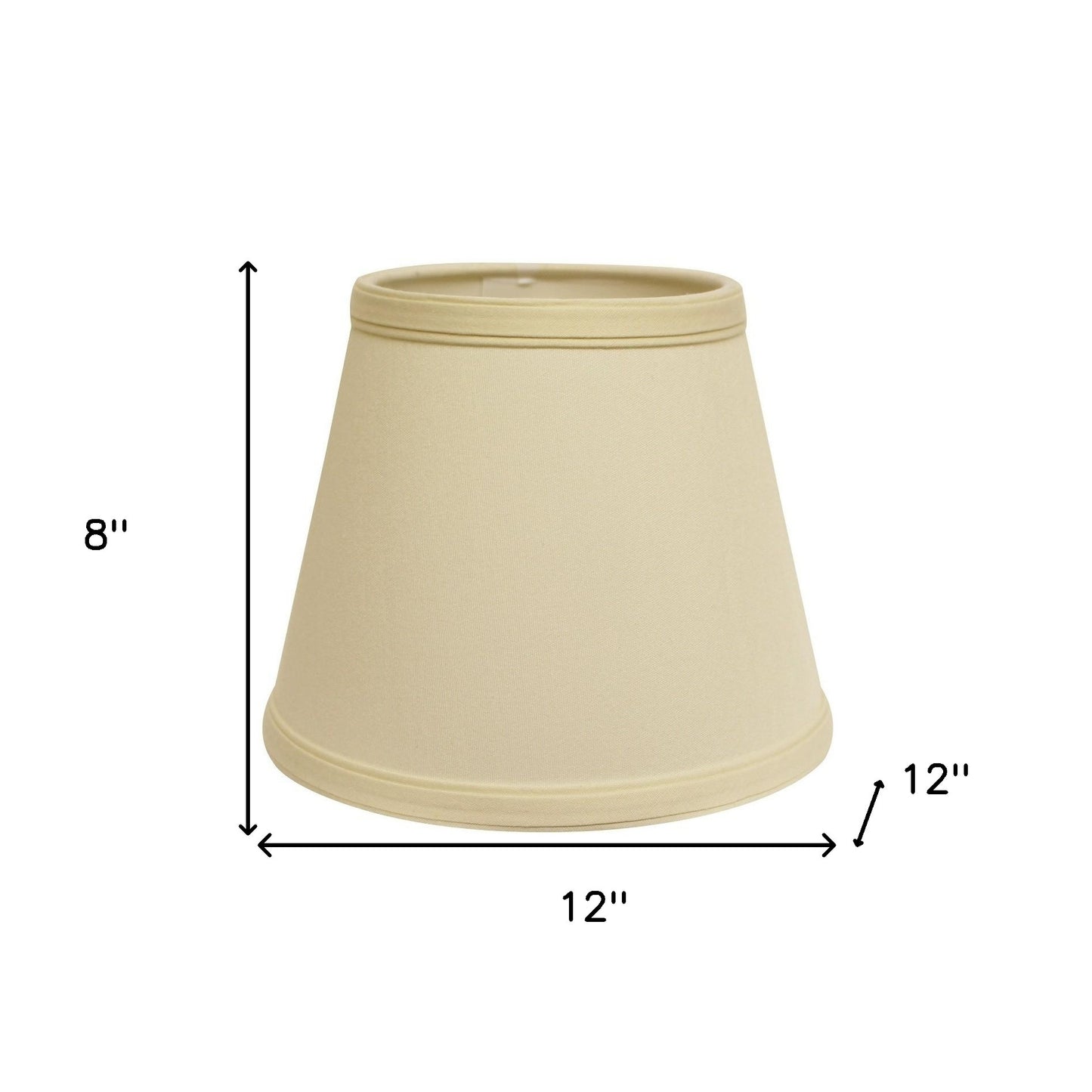 12" Ivory Empire Hardback Slanted No Slub Lampshade