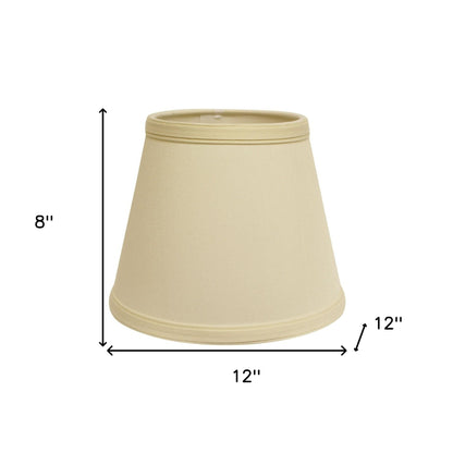 12" Ivory Empire Hardback Slanted No Slub Lampshade