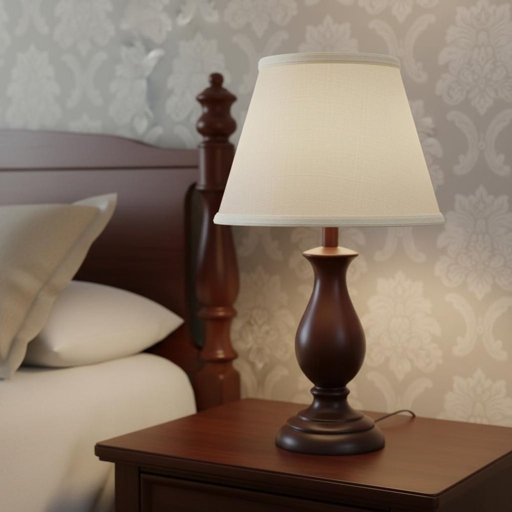 White Linen Empire Lamp Shade
