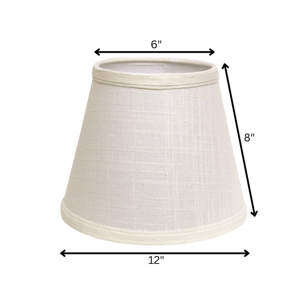 White Linen Empire Lamp Shade