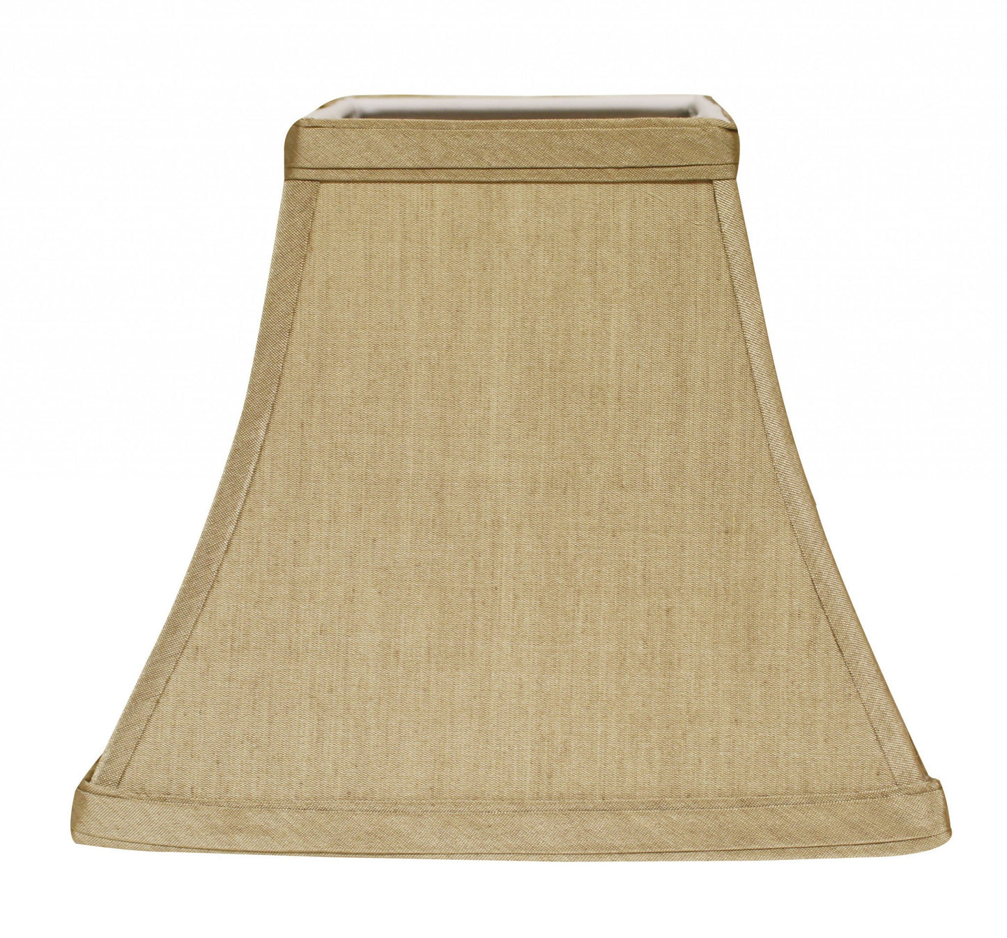 8" Pale Brown Square Bell No Slub Lampshade