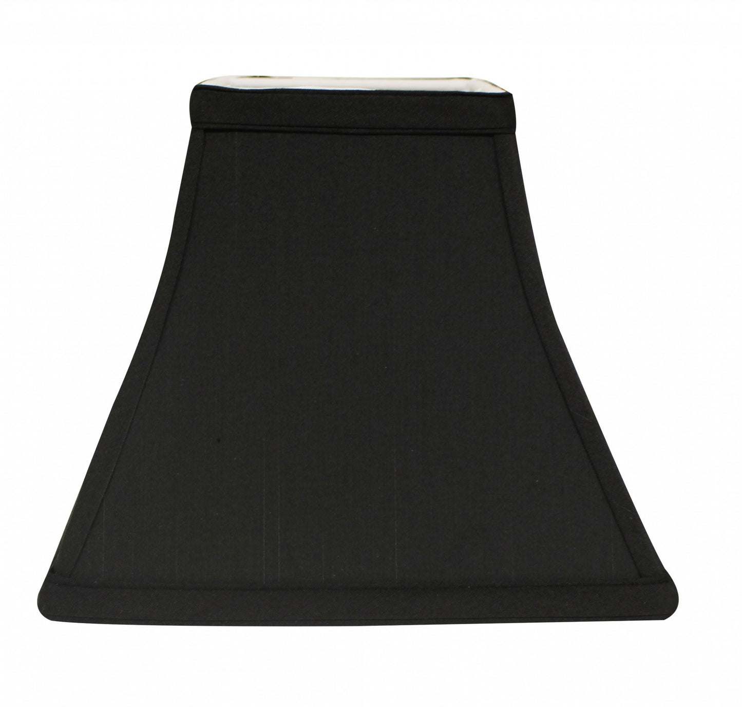 10" Black with White Lining Square Bell Shantung Lampshade