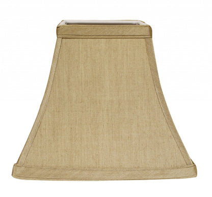 10" Pale Brown Square Bell No Slub Lampshade