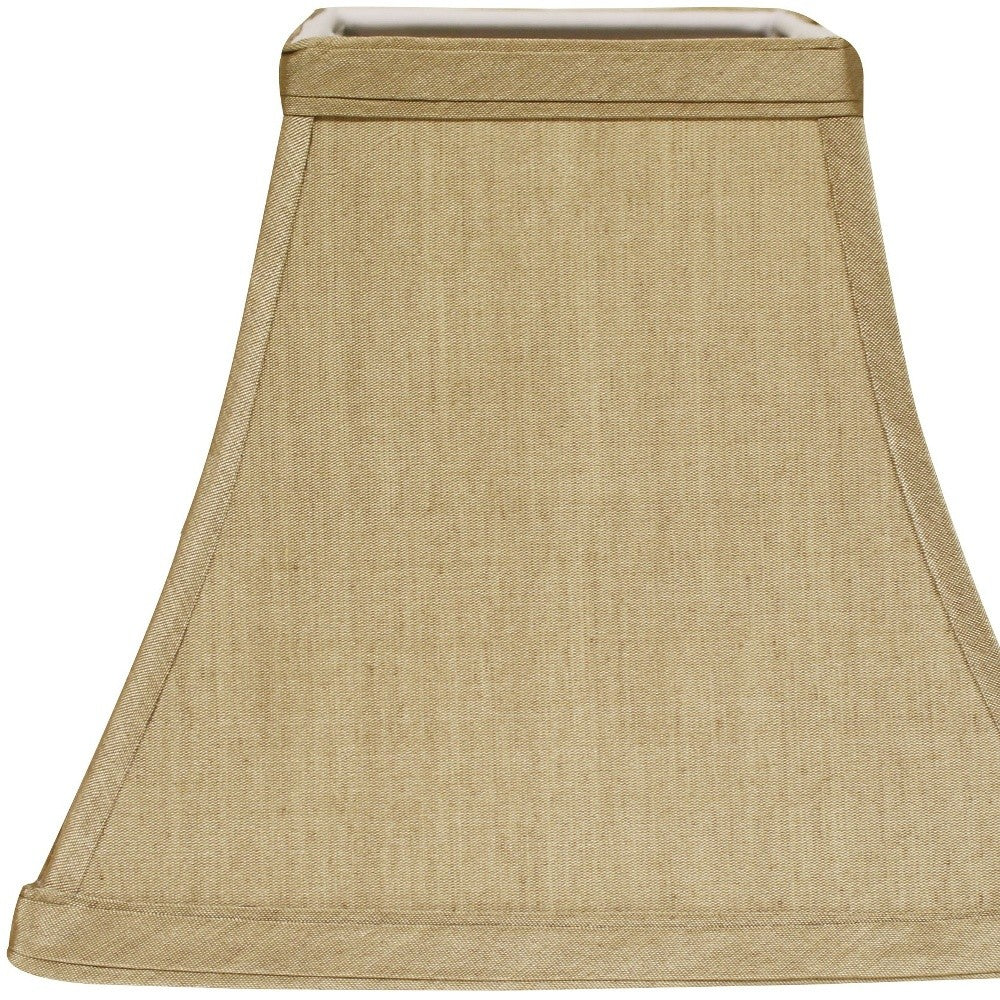 10" Pale Brown Square Bell No Slub Lampshade