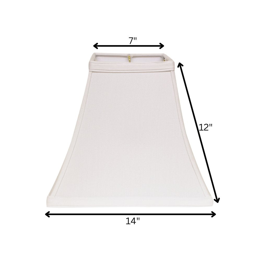 White No Slub Innsbruck Square Lamp Shade