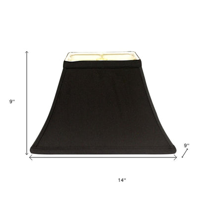 Black Shantung Silk Bell Lamp Shade