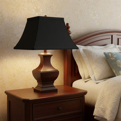 Black Shantung Silk Bell Lamp Shade
