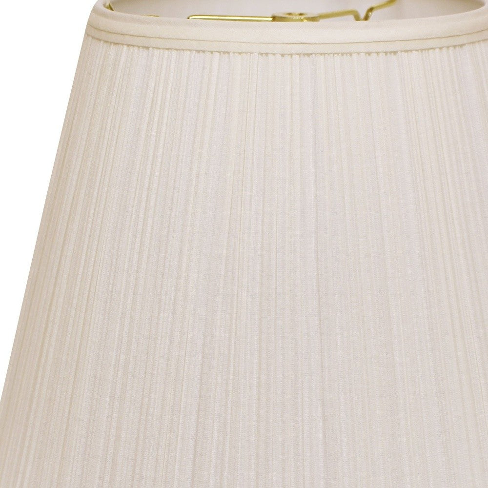 14" White Empire Deep Slanted Broadcloth Lampshade