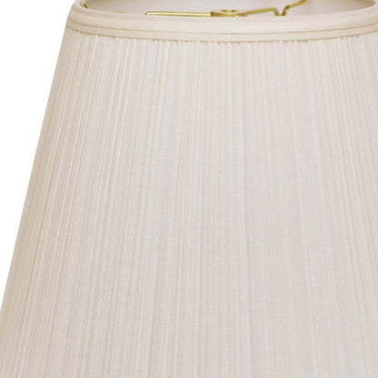 14" White Empire Deep Slanted Broadcloth Lampshade
