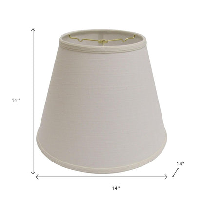 White Linen Empire Lamp Shade