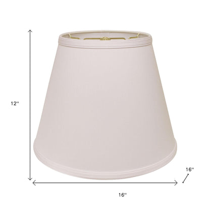 16" White Empire Deep Slanted No Slub Lampshade