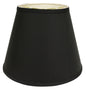 16" Black with White  Empire Deep Slanted Shantung Lampshade