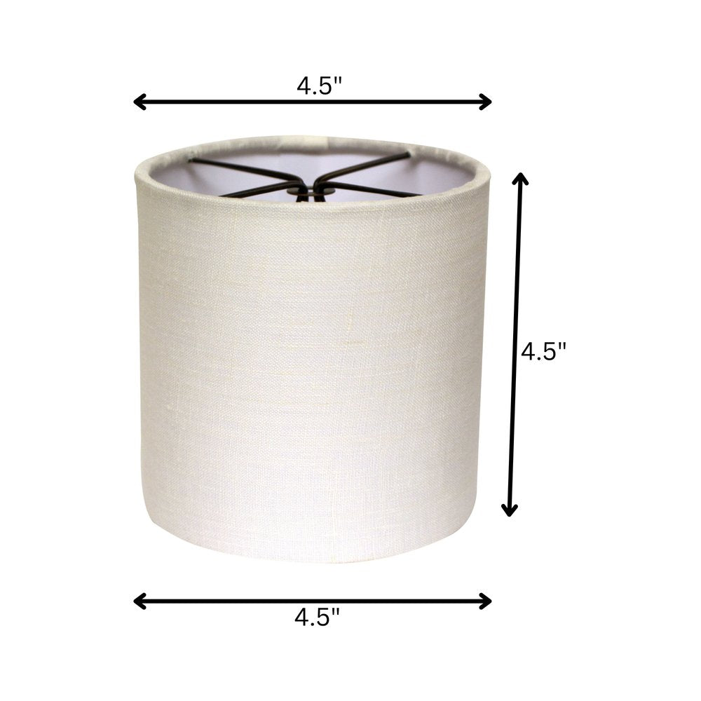 Snow Linen Drum Lamp Shade