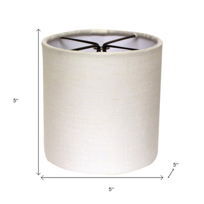 Snow Linen Drum Lamp Shade