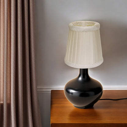 6" Slate Grey Set of 6 Slanted Pleat Chandelier Silk Lampshades
