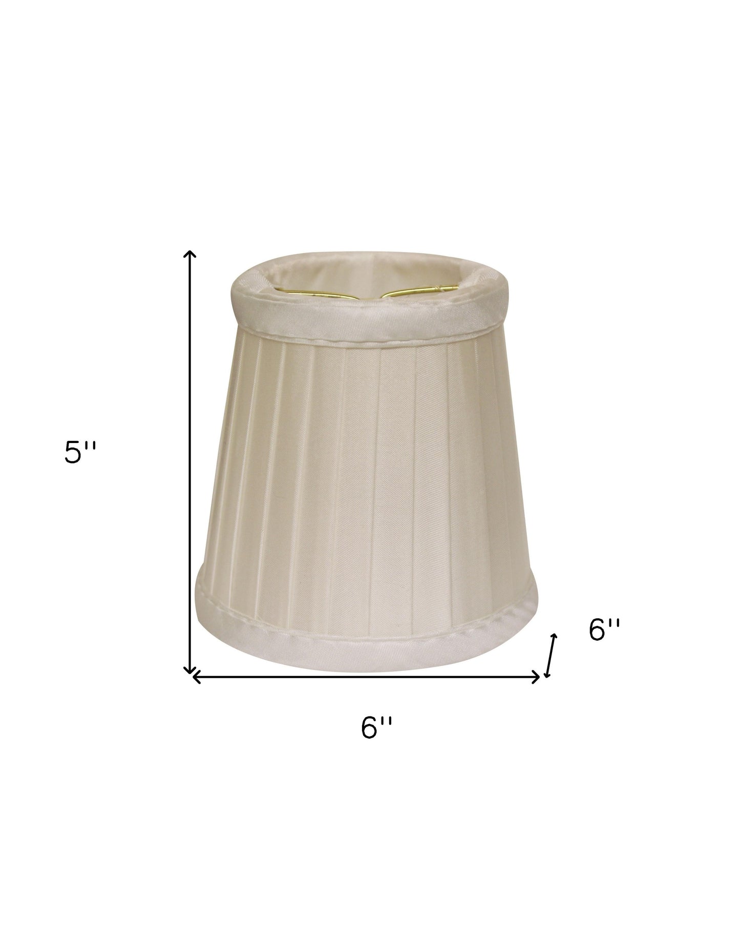 6" Slate Grey Set of 6 Slanted Pleat Chandelier Silk Lampshades