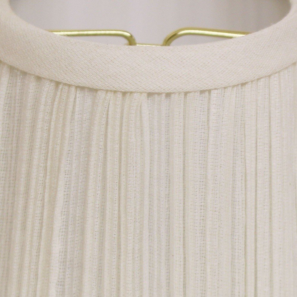 White Broadcloth Empire Lamp Shade