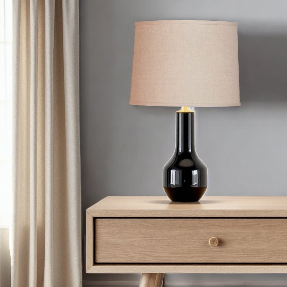 White Linen Drum Lamp Shade