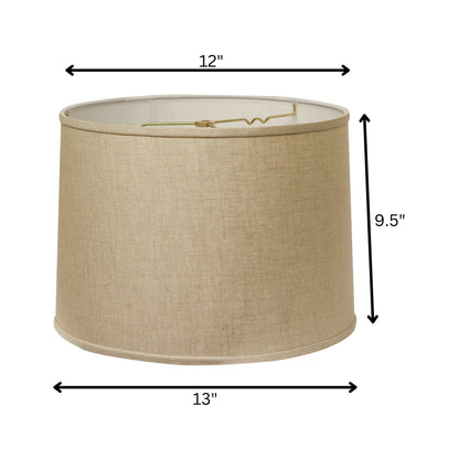 13" Dark Wheat Throwback Drum Linen Lampshade
