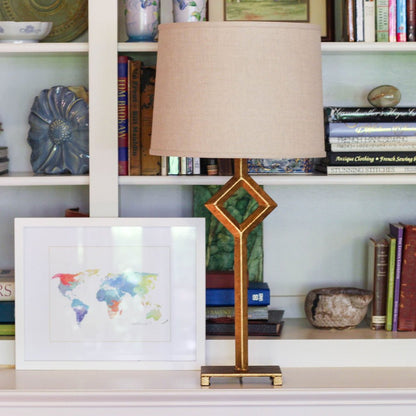 White Linen Drum Lamp Shade