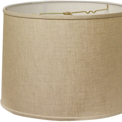 White Linen Drum Lamp Shade