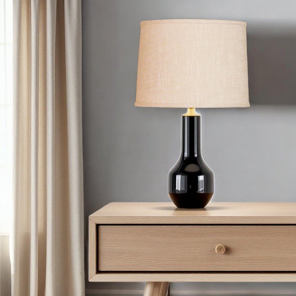Light Yellow Linen Drum Lamp Shade
