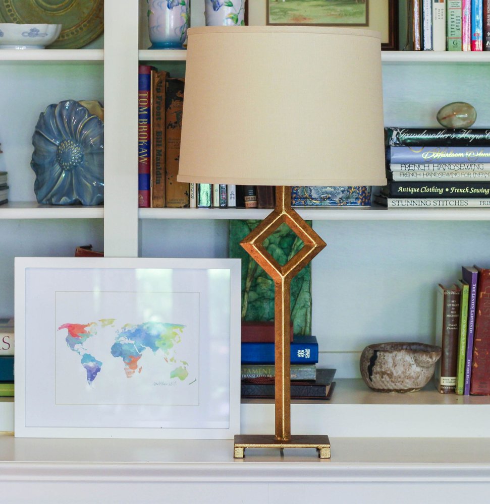 White Linen Drum Lamp Shade