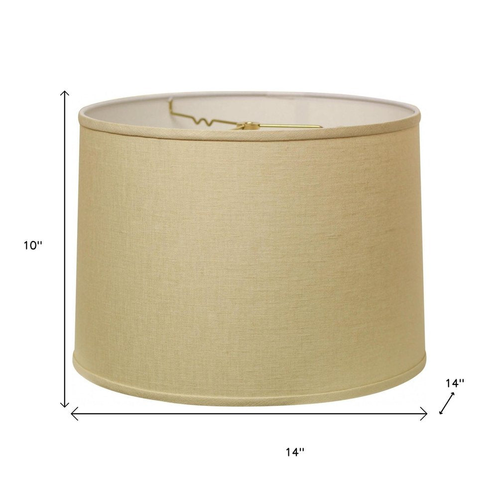 White Linen Drum Lamp Shade
