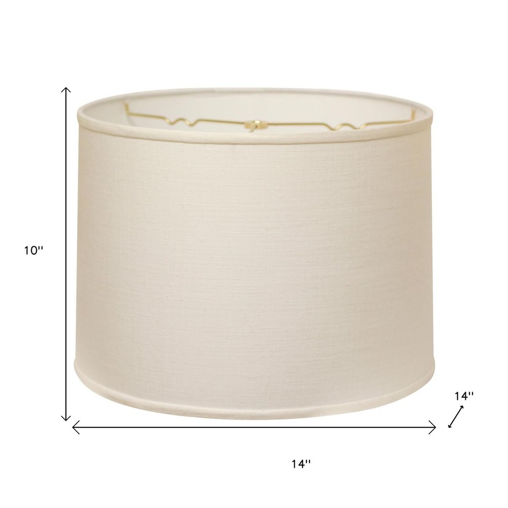 Beige Linen Drum Lamp Shade