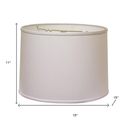 15" White Throwback Drum No Slub Lampshade