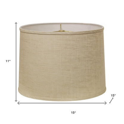 Light Yellow Linen Drum Lamp Shade