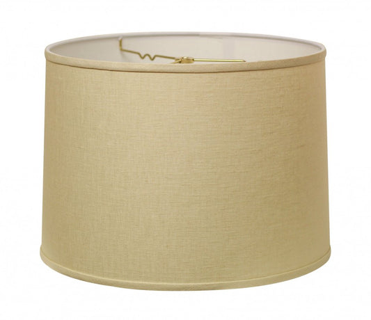 Dark Brown Linen Drum Lamp Shade